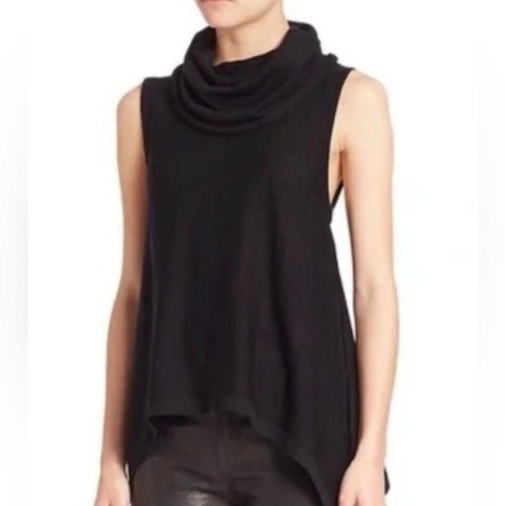 Alice & Olivia Black Sleeveless Tuneck